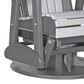 Amish Orchard 2" Adirondack Outdoor Swivel Glider Chair in Dove Gray and Slate, , large