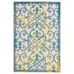 Nourison Aloha 2"8" x 4" Ivory and Blue Indoor/Outdoor Area Rug, , large
