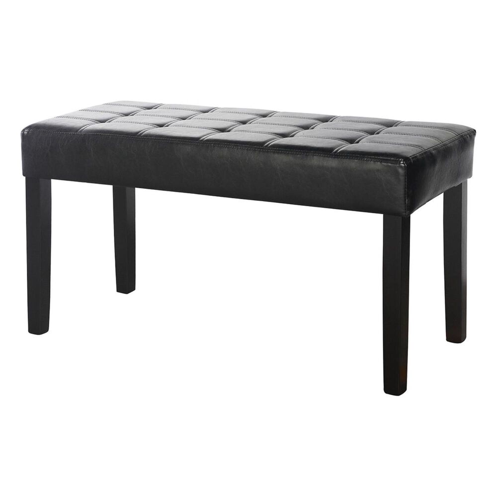 CorLiving California Panel Bench in Black, , large