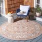 Safavieh Cabana CBN680B 8" Round Beige and Orange Indoor/Outdoor Area Performance Rug, , large