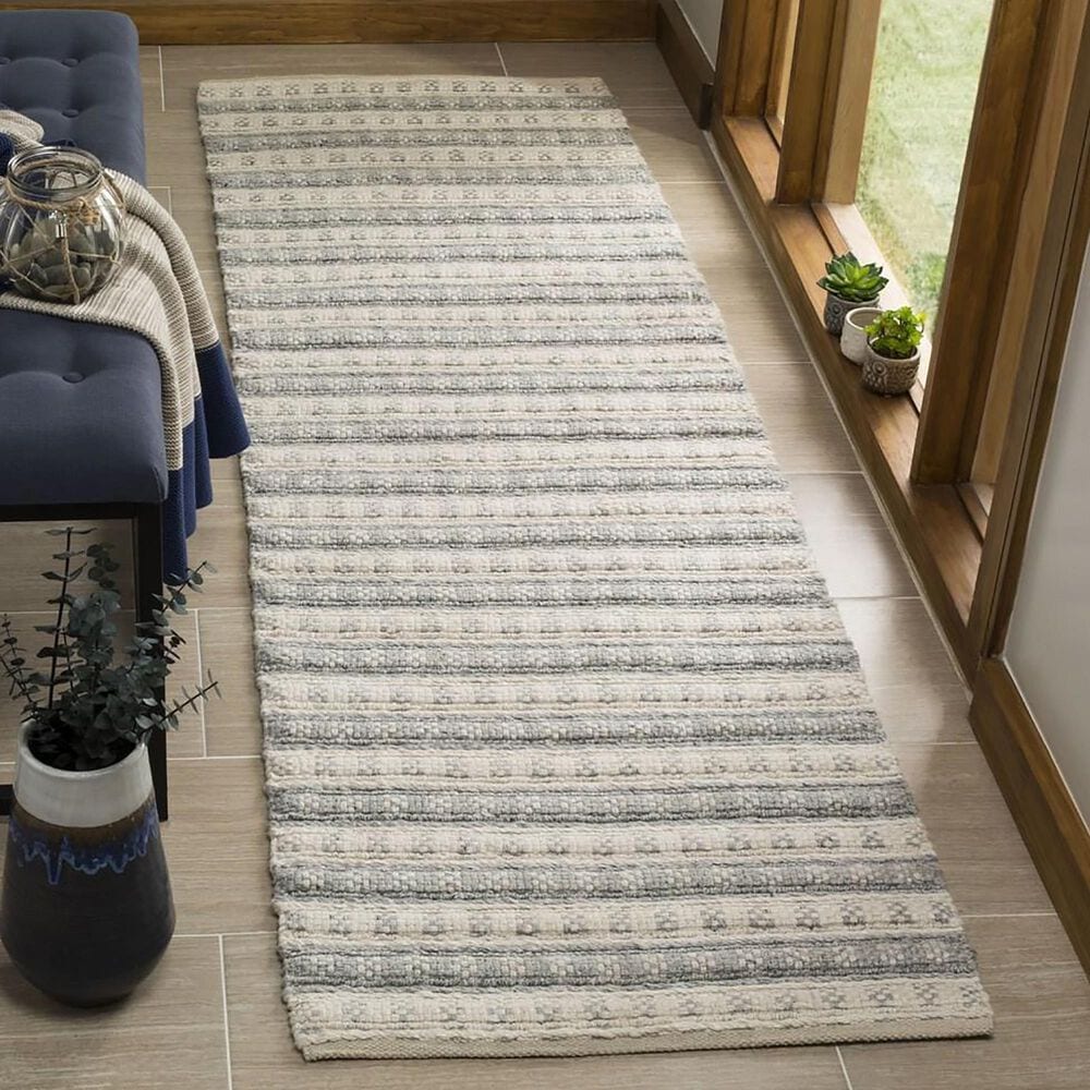 Safavieh Natura NAT403A 2&#39;3&quot; x 8&#39; Grey and Ivory Runner, , large