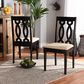 Baxton Studio Cherese Side Chair with Sand Cushion in Dark Brown (Set of 2), , large