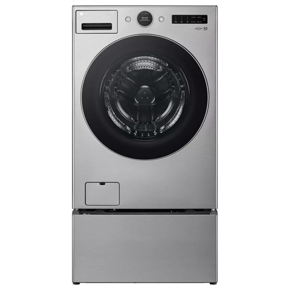 LG 2PC 5.0 Cu. Ft. Front Load Smart WashCombo All-in-One Washer/Dryer & 27" SideKick Pedestal Washer in Graphite Steel, , large