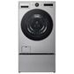 LG 2PC 5.0 Cu. Ft. Front Load Smart WashCombo All-in-One Washer/Dryer & 27" SideKick Pedestal Washer in Graphite Steel, , large