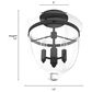 Hunter Belltown 3-Light Semi-Flush Mount in Natural Iron, , large