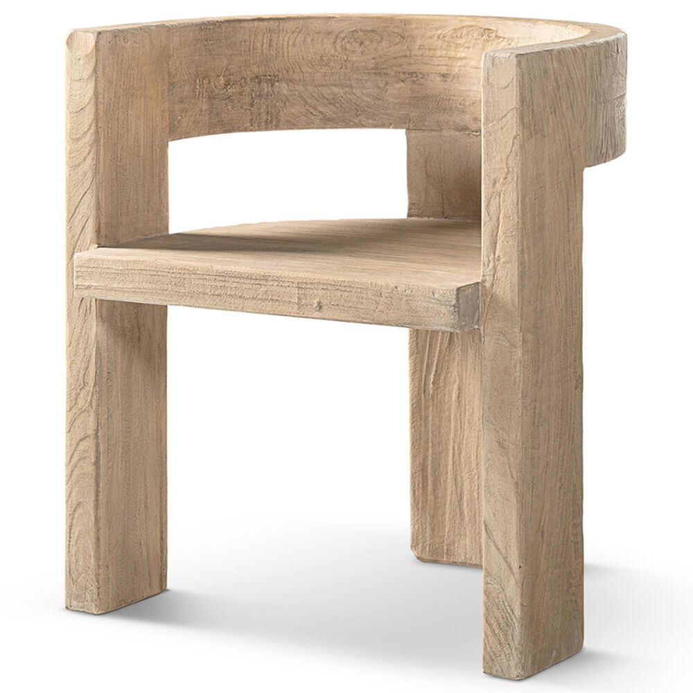 Jennifer Taylor Home Soren Arm Dining Chair in Heritage Light Natural Brown, , large
