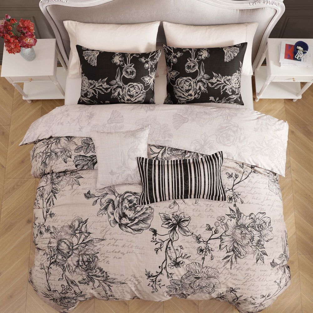 Bebejan 5-Piece King French Linen Comforter Set in Tan, , large