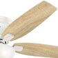 Hunter Kenbridge Low Profile 52" Ceiling Fan with LED Lights in Fresh White, , large