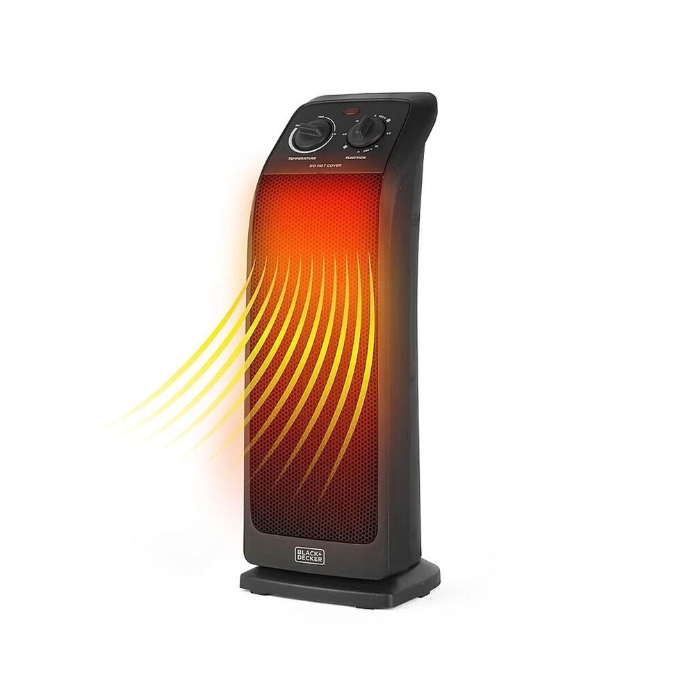 Black+Decker 1500-Watt Ceramic Tower Heater, , large