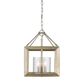 Golden Lighting Smyth Convertible Semi-Flush in White Gold with Clear Glass, , large