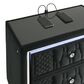 Pacific Landing Lorient 2 Drawer LED Nightstand in Black with AC Outlets and USB Ports, , large