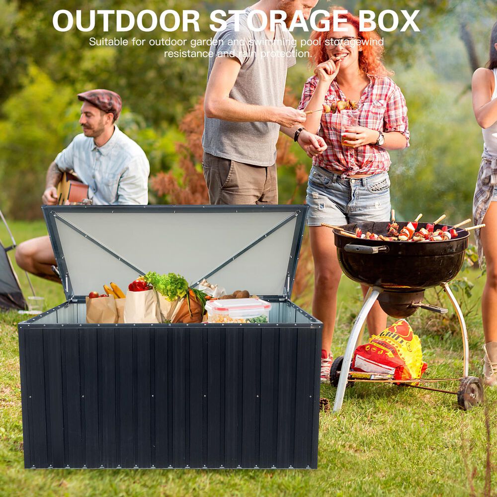 HOMLUX Outdoor Medium Storage Box in Black, , large