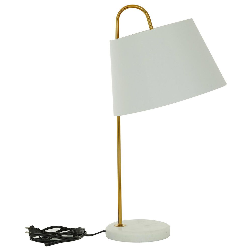 Maple and Jade Modern Table Lamp in Gold and White, , large