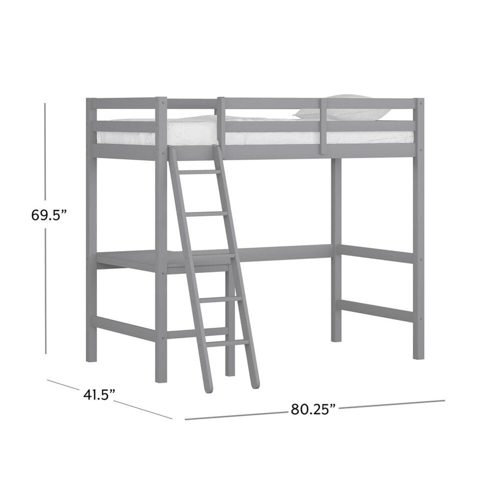 The Monday Company Twin Loft Bed W/Desk, , large