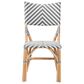 Baxton Studio Shai Side Chair in Grey, White and Natural Brown, , large