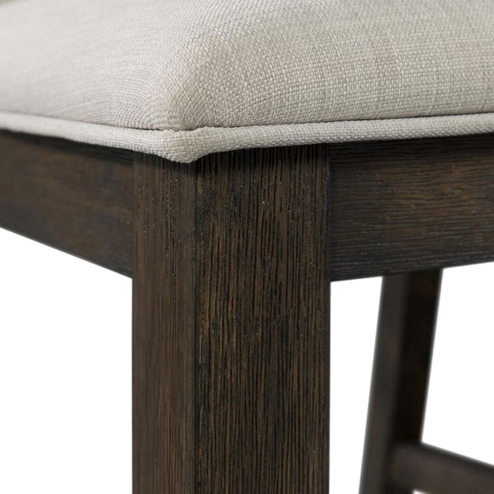 Mayberry Hill Grady Slat Back Polyester Upholstered Side Chair in Warm Cocoa, , large
