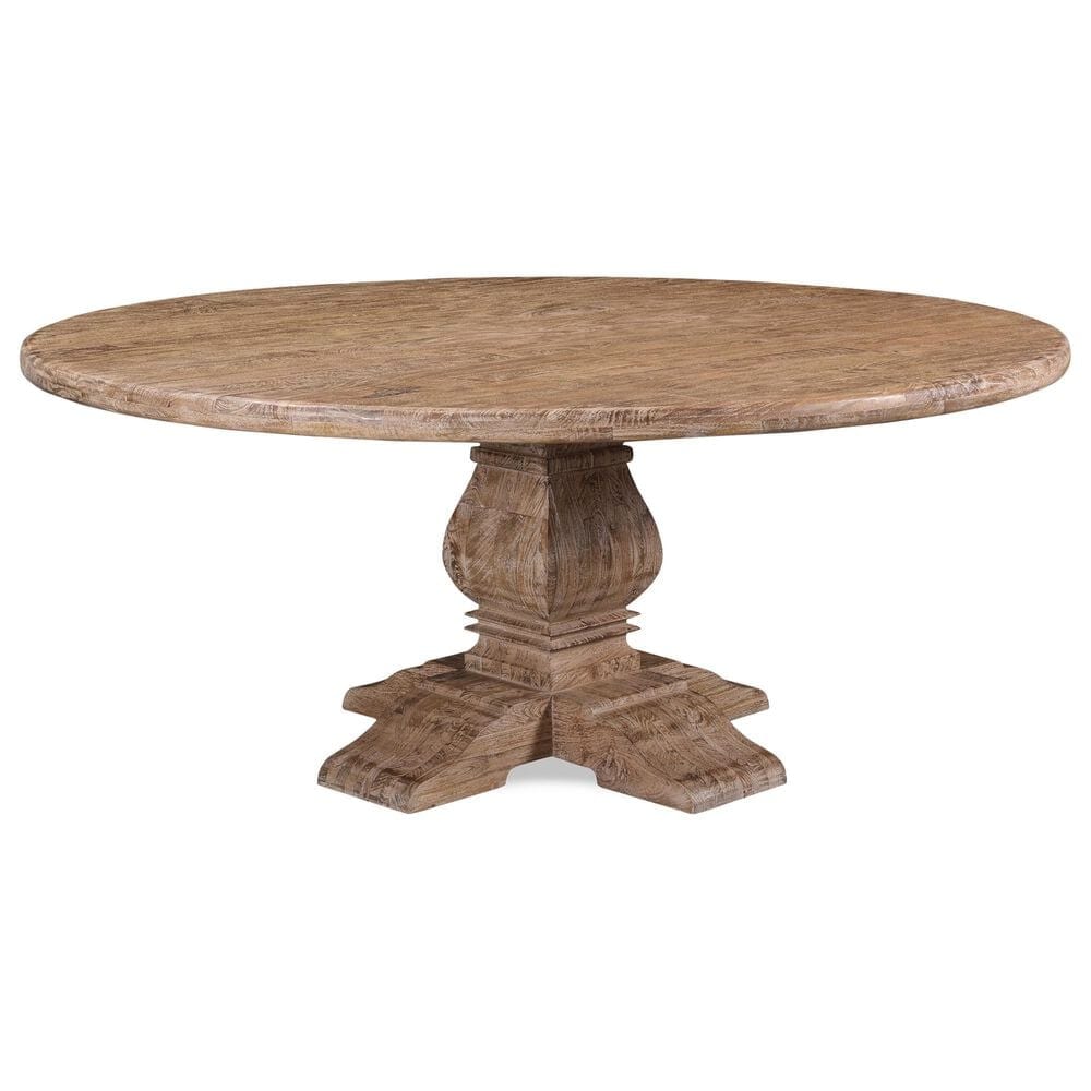 Home Trends & Design San Rafael 72" Round Dining Table in Antique Oak - Table Only, , large