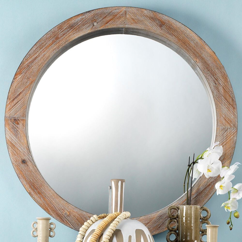 Splendor Living Norfield Wall Mirror in Grey Wash, , large