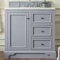 James Martin Vanities De Soto 36" Single Bathroom Vanity in Silver Gray with 3cm Ethereal Noctis Quartz Top, , large