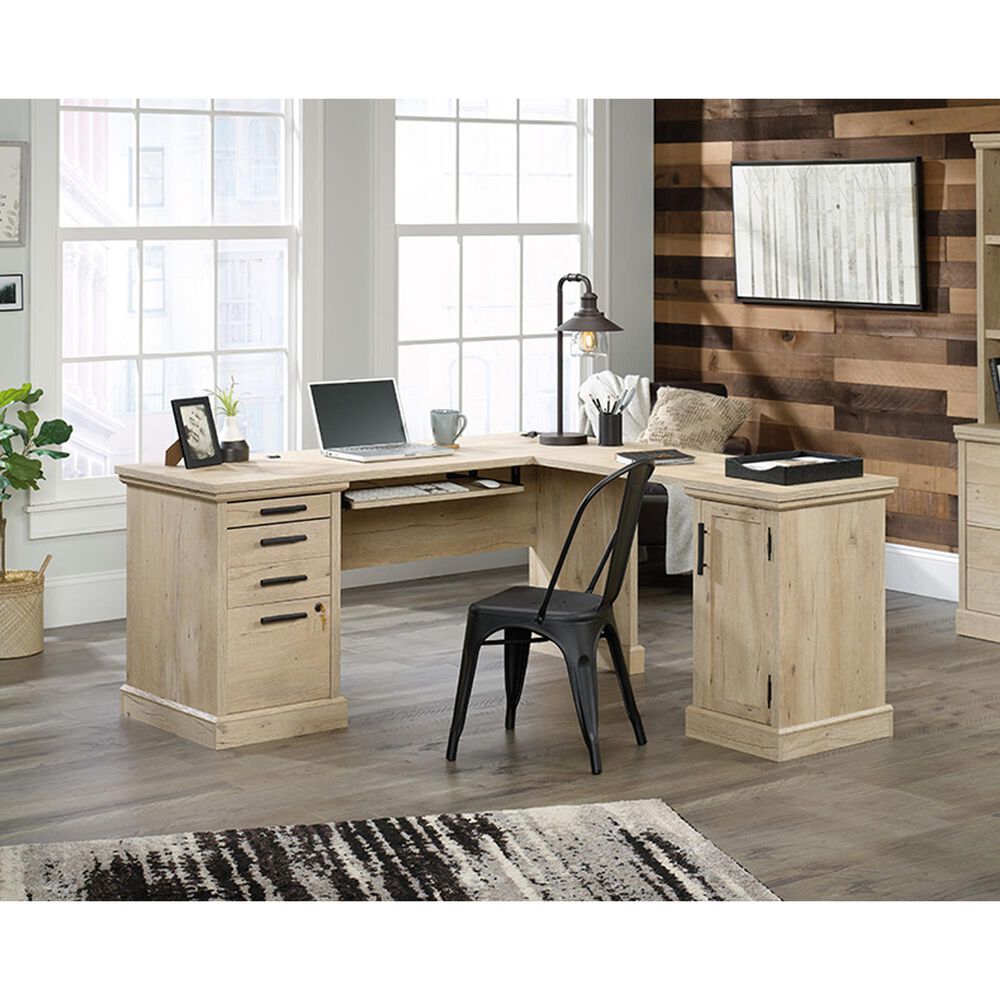 Sauder Aspen Post L-Shaped Desk in Prime Oak, , large