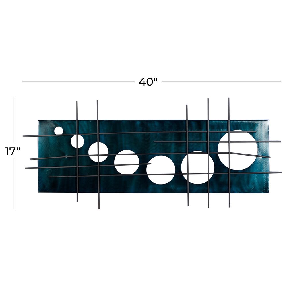 Maple and Jade 17&quot; x 40&quot; Wall Decor in Black and Dark Blue, , large