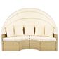 HOMLUX Patio Furniture Round Outdoor Sectional Sofa Set in Beige, , large