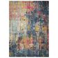 Nourison Celestial CES09 5"3" x 7"3" Blue and Yellow Area Rug, , large