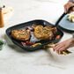 Faber Forged Induction 11" Ceramic Nonstick Square Grill Pan in Black and Gold, , large