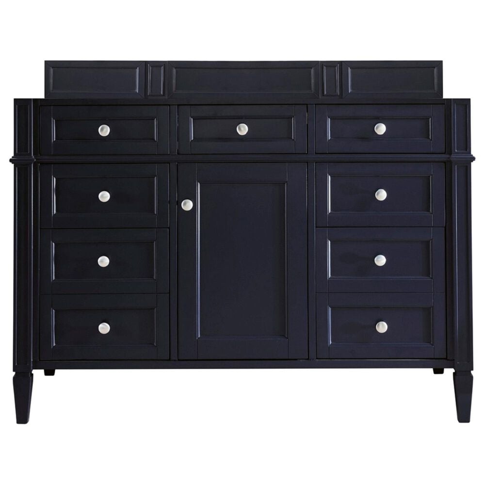 James Martin Vanities Brittany 48" Single Bathroom Vanity in Victory Blue with 3 cm Eternal Jasmine Pearl Silestone Top, Rectangular Sink and FreePower Wireless Charger, , large