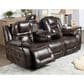 Steve Silver Oportuna Dual-Power Reclining Sofa with Drop-Down Table in Coffee, , large