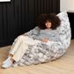 Jaxx LoungePuff Floor Bean Bag Cushion in Phantom Grey, , large