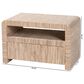 Baxton Studio Hannah 1-Drawer Nightstand in Natural, , large
