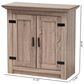 Baxton Studio Bruce 2-Door Shoe Storage Cabinet in Oak Brown, , large