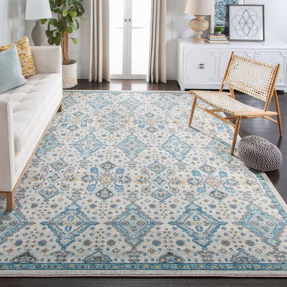 Safavieh Evoke EVK224C 10&#39; x 14&#39; Ivory and Light Blue Area Rug, , large