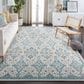 Safavieh Evoke EVK224C 10" x 14" Ivory and Light Blue Area Rug, , large