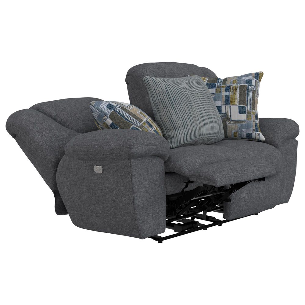 Catnapper Trifecta Power Reclining Rocking Loveseat in Smoke, , large