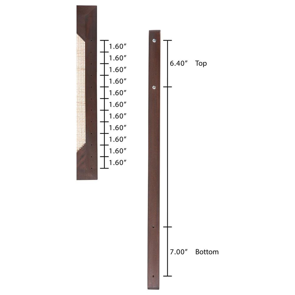 Baxton Studio Lainer Queen Panel Headboard in Dark Brown and Natural Brown, , large