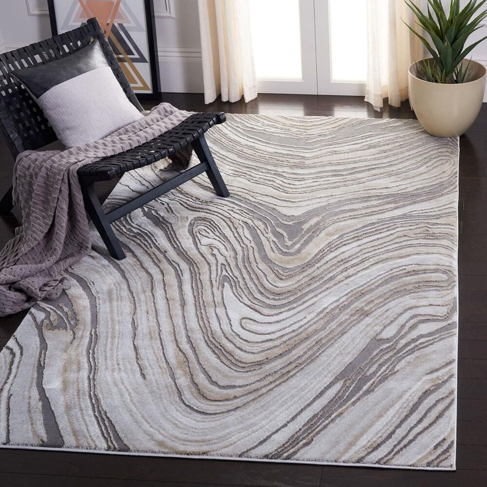 Safavieh Craft CFT846D 5&#39;3&quot; x 7&#39;6&quot; Gold and Grey Area Rug, , large
