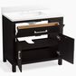 Kohler Kresla 36" Single Bathroom Vanity in Carbon Oak with 3 cm White Quartz Top and Rectangular Sink, , large