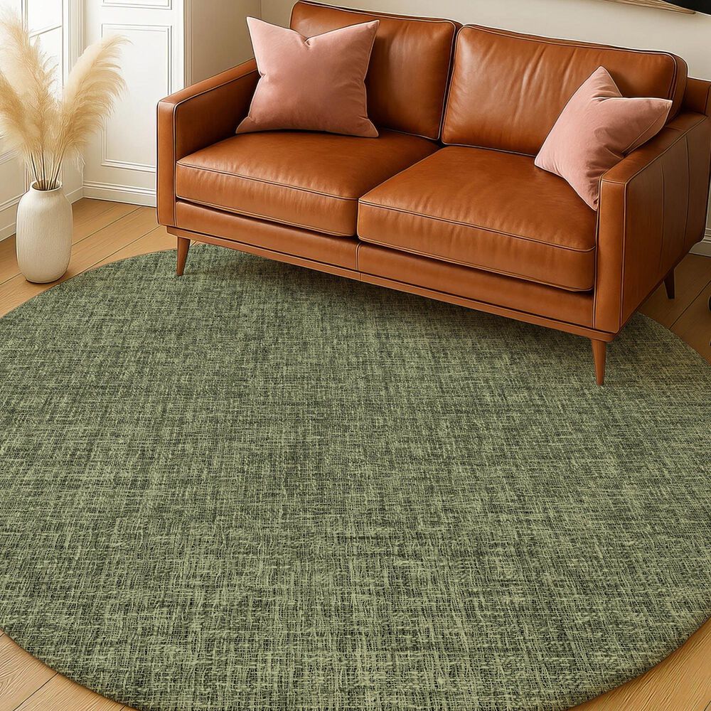 Dalyn Rug Company Voyage VY1 Olive 8' Round Area Rug, , large