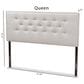 Baxton Studio Windsor Queen Upholstered Headboard in Greyish Beige, , large