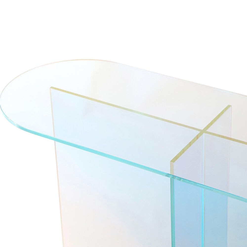 Urban Home Fomo Console Table in Iridescent Glass, , large