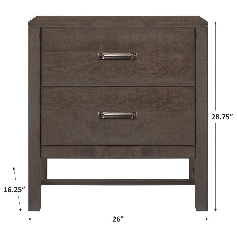 Fleming Furniture Co. Rochester 2 Drawer Nightstand in Mineral Gray, , large