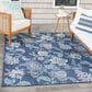 Nourison Garden Oasis GOA03 Navy 6" x 9" Indoor/Outdoor Area Rug, , large