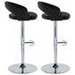 LumiSource Grotto Swivel Adjustable Bar Stool with Black Velvet Upholstery in Chrome (Set of 2), , large