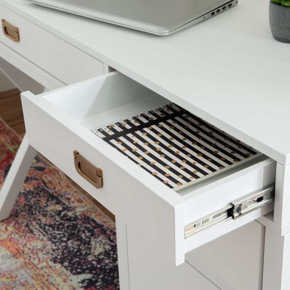 Linon Home Decor Peggy Side Storage Desk in White, , large