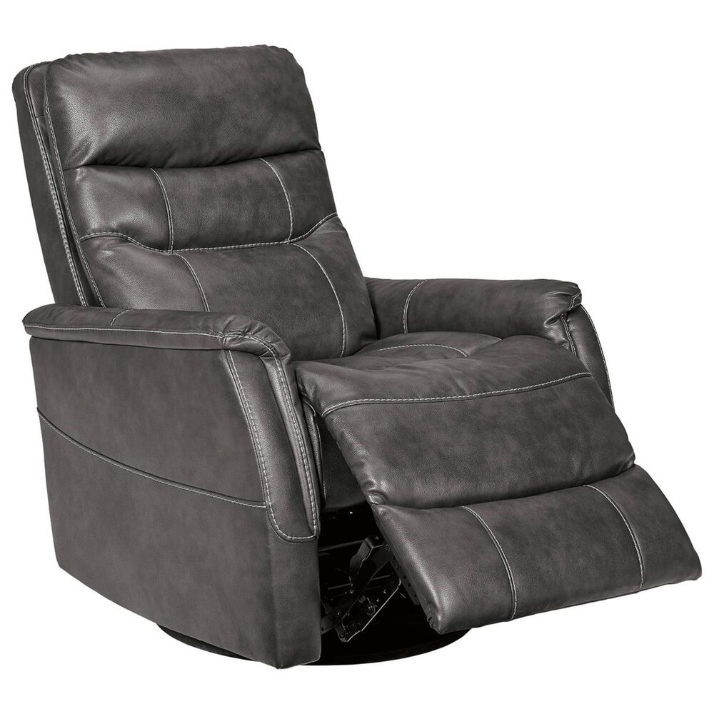 Signature Design by Ashley Riptyme Manual Swivel Glider Recliner in Quarry Nebraska Furniture Mart
