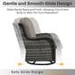 Sunwell Garden Patio Swivel Rocker Chair in Gray (Set of 2), , large