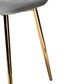 Baxton Studio Elyse Dining Chair in Grey/Gold (Set of 4), , large