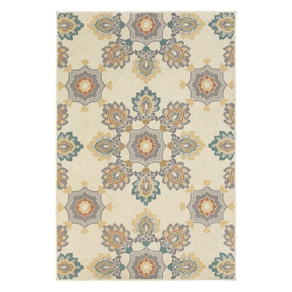 Oriental Weavers Hampton 078W5 1"11" x 7"6" Ivory Runner, , large